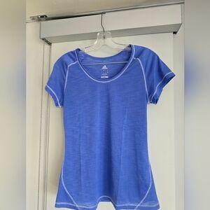 Adidas Climalite Women's Short Sleeve Blue Tee Size Medium